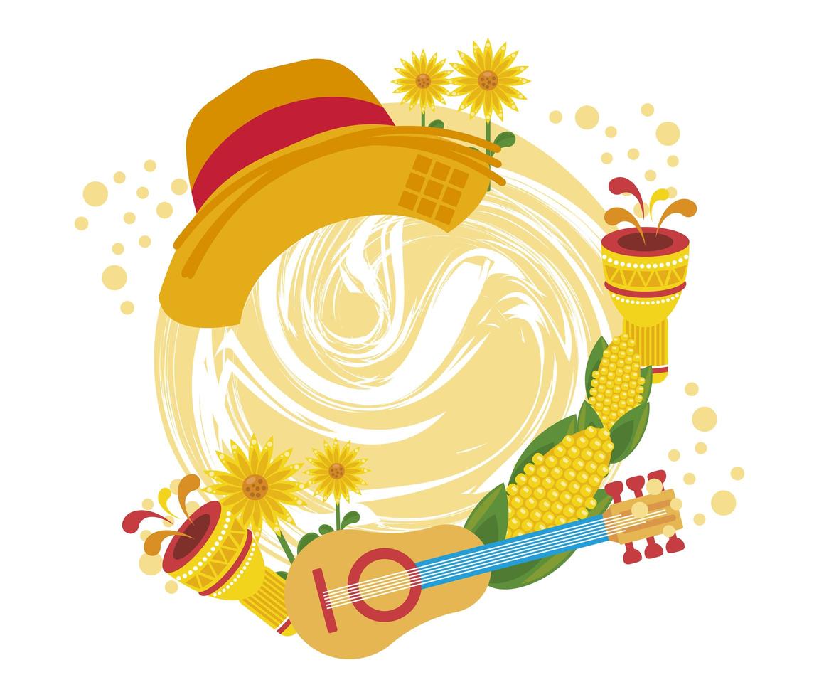 festa junina iconos vector