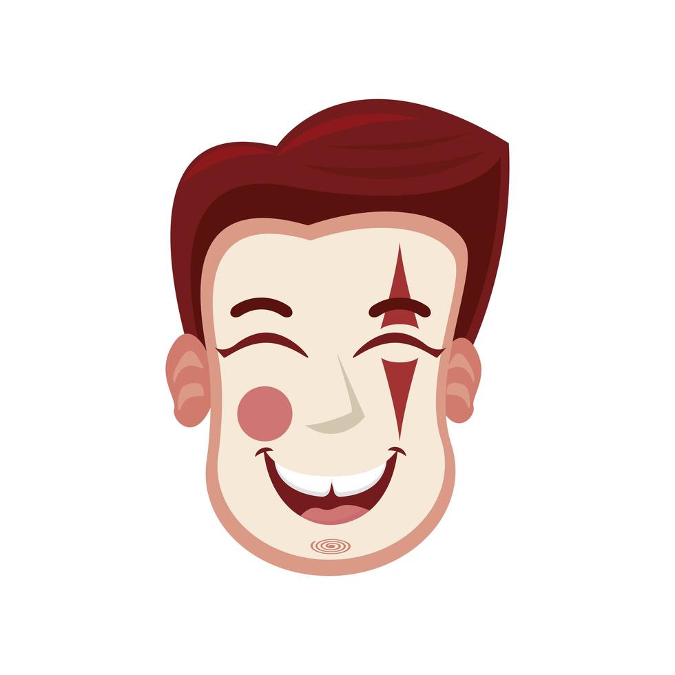 happy man with mime paint face vector