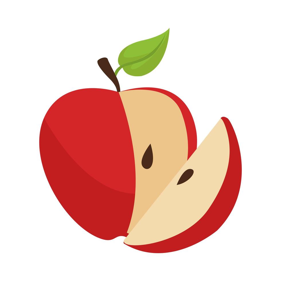 apple fresh fruit vector