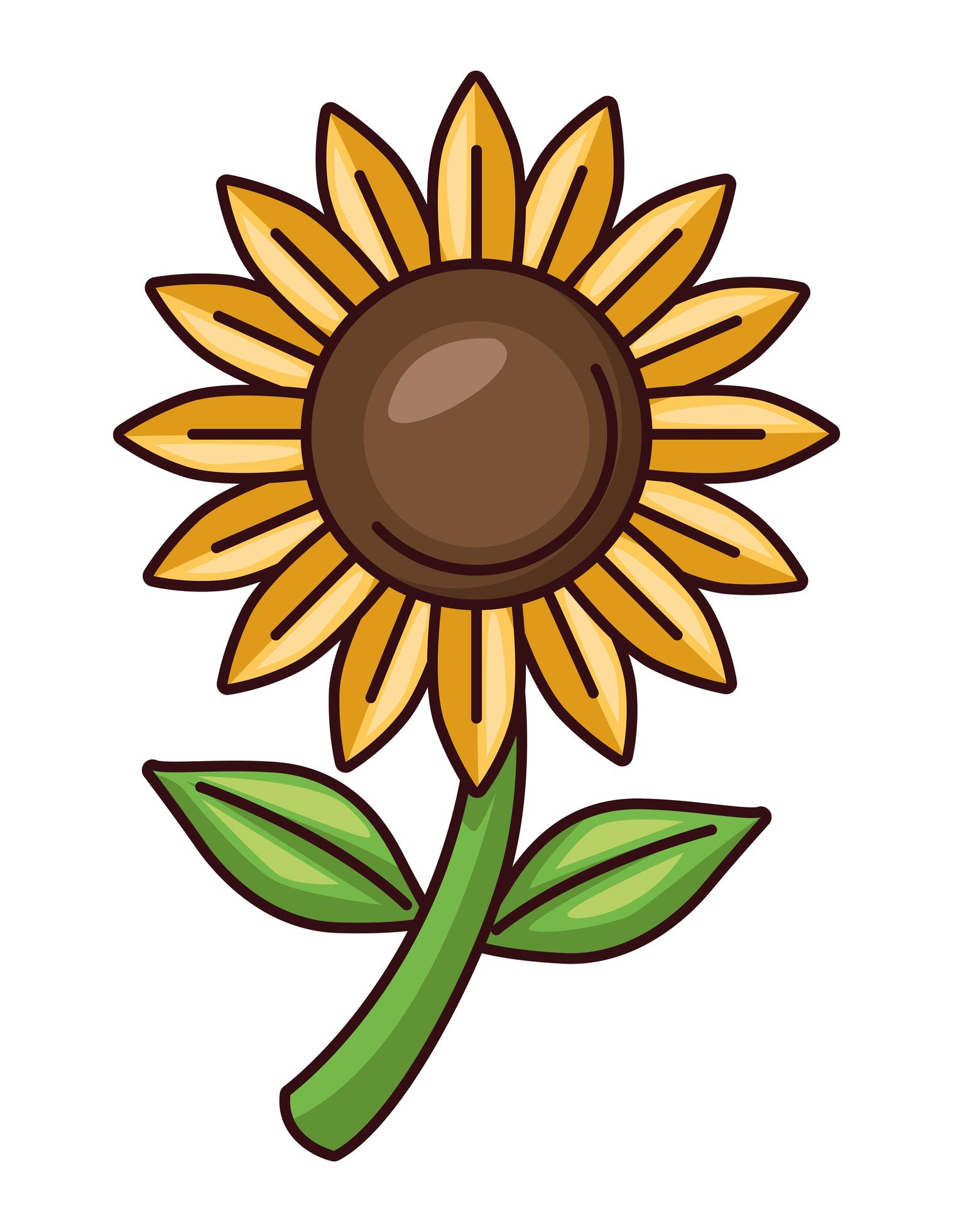 cute sunflower icon 2495070 Vector Art at Vecteezy