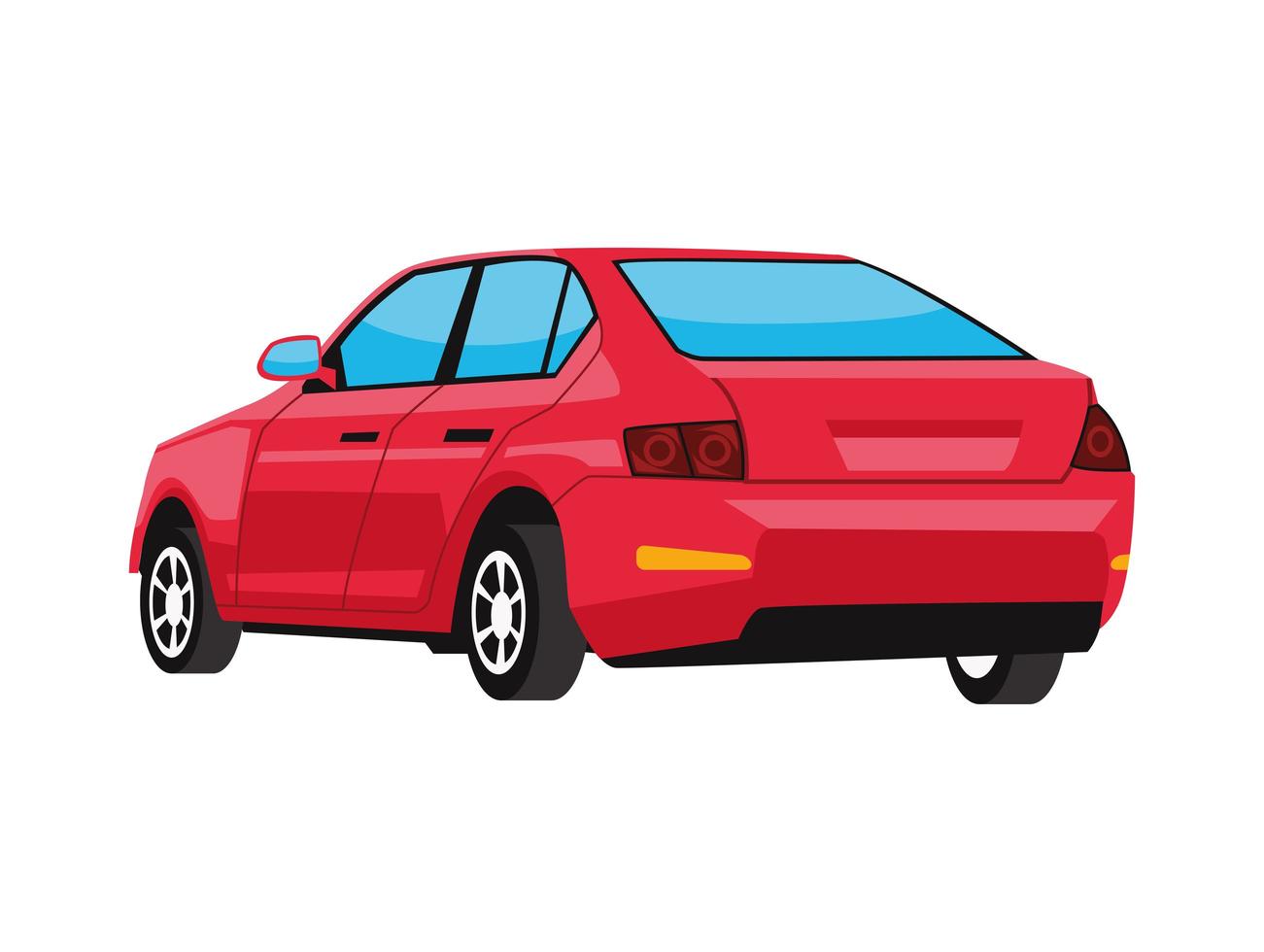 red car back vector