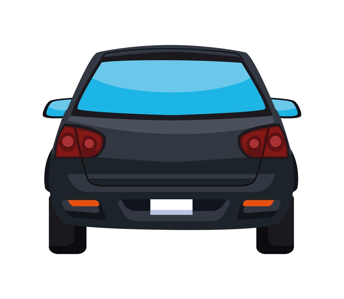 black car back vector