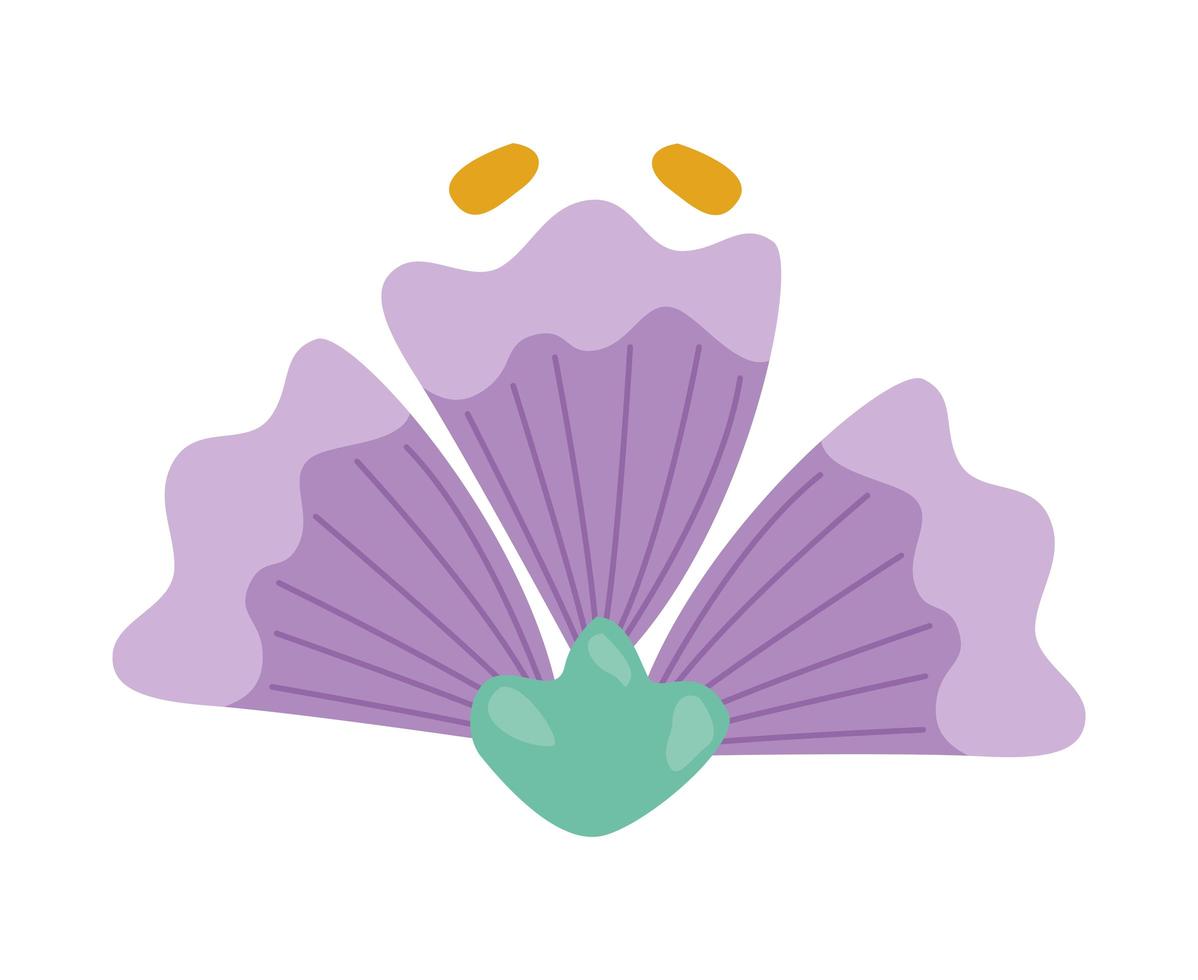 cute purple flower vector
