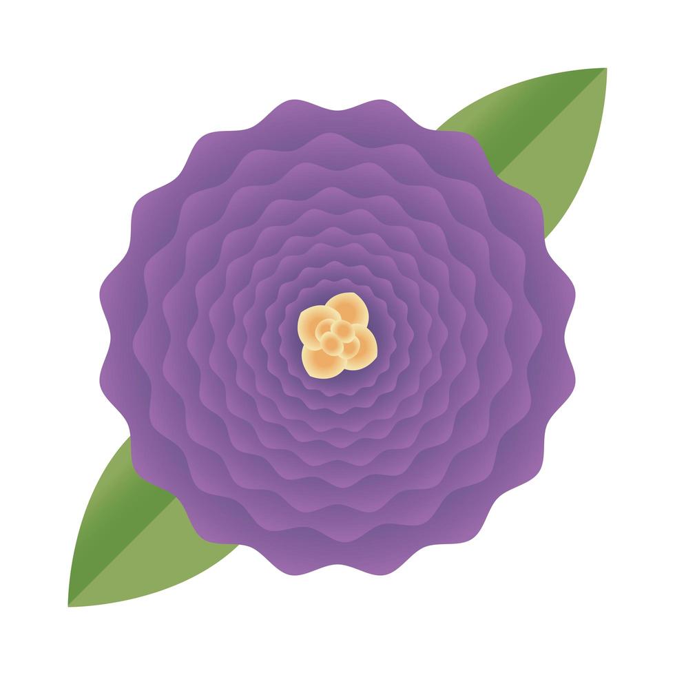 purple cute flower vector