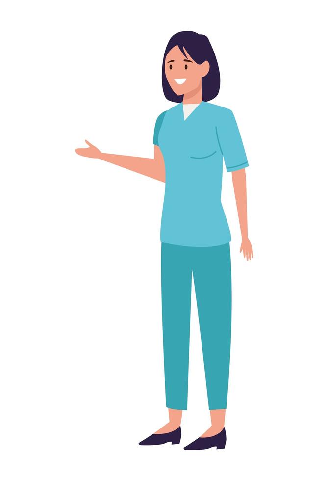 nurse standing character vector