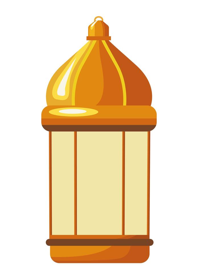 golden lantern icon vector