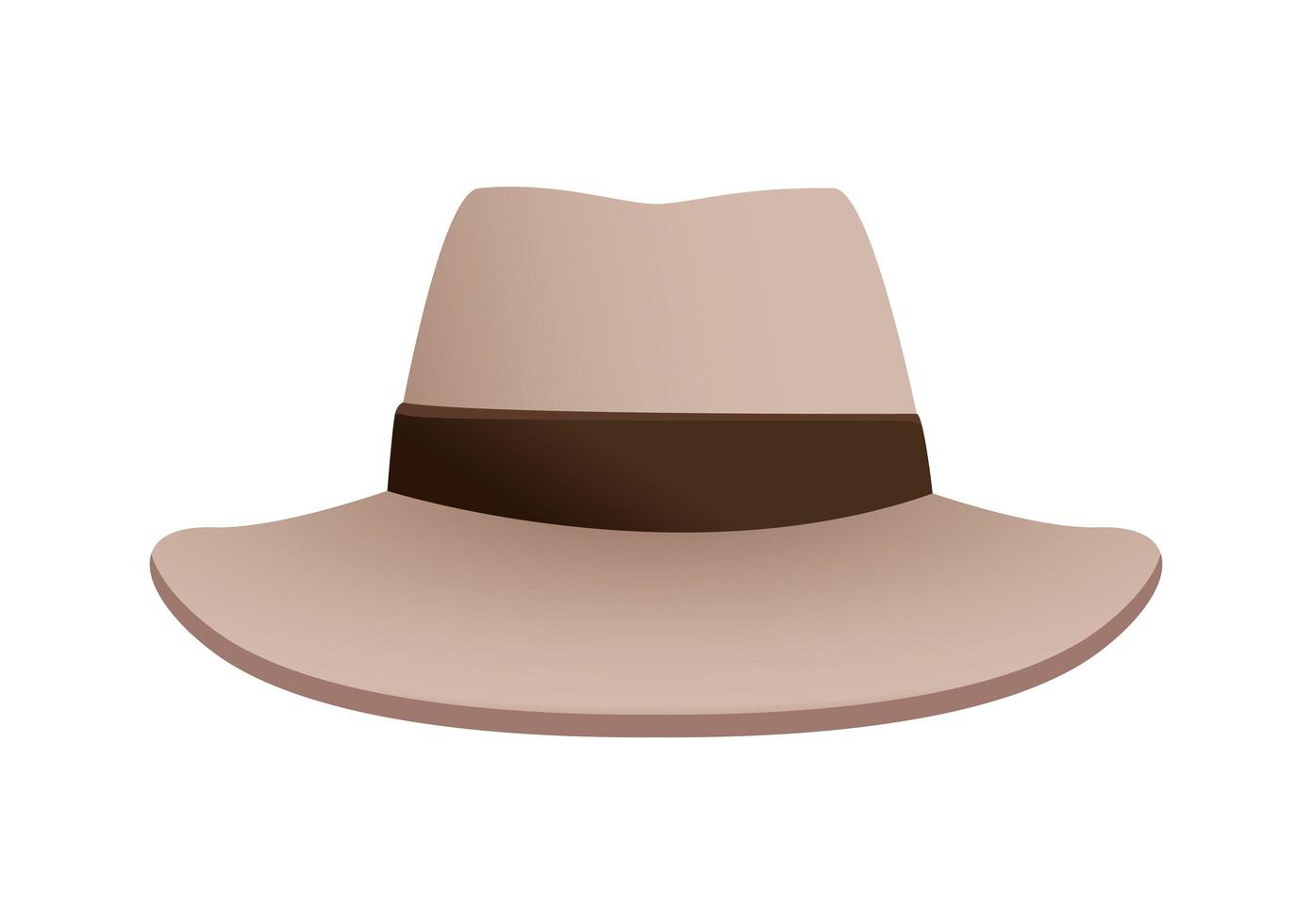 elegant fedora hat vector