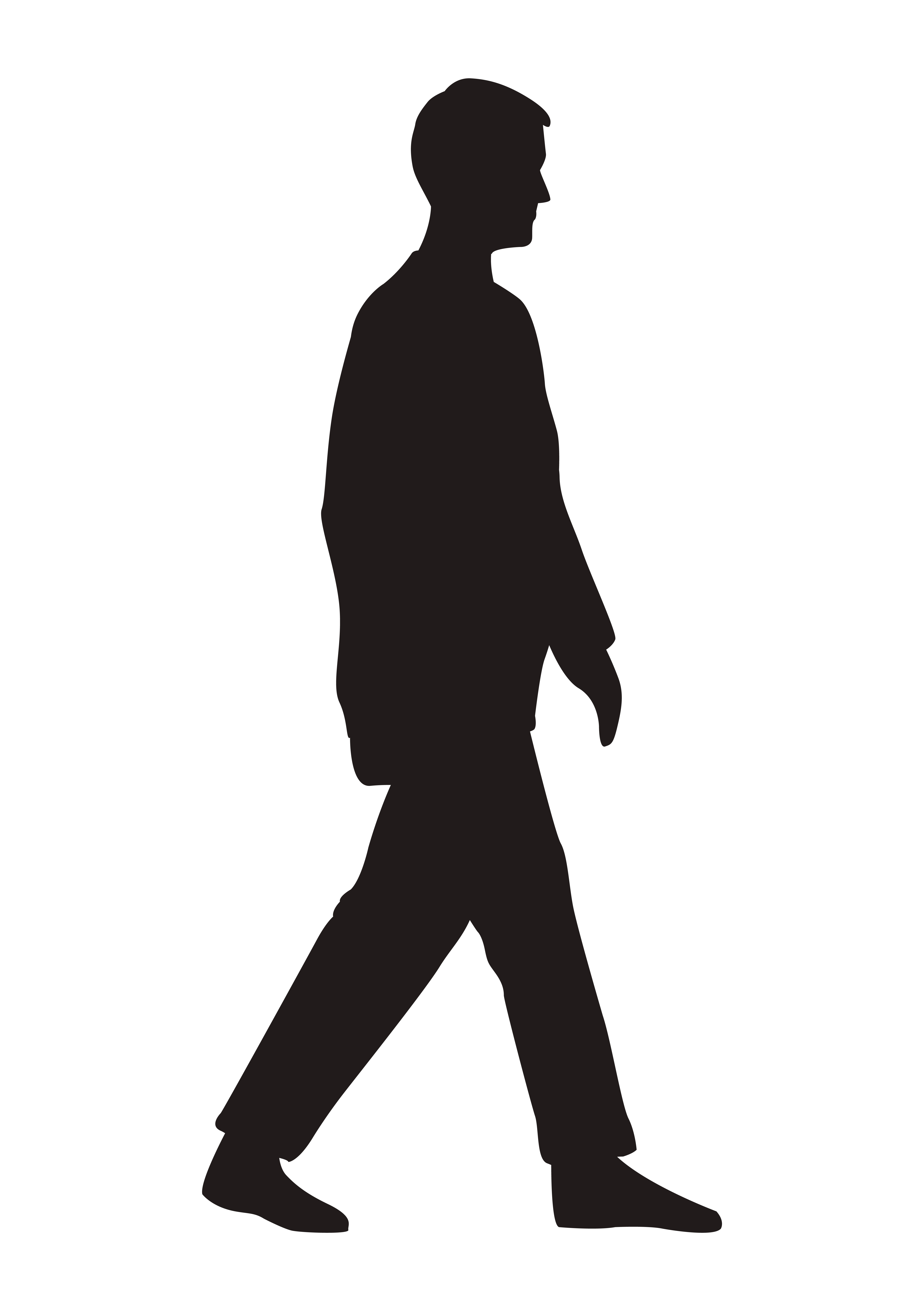 walking silhouette png