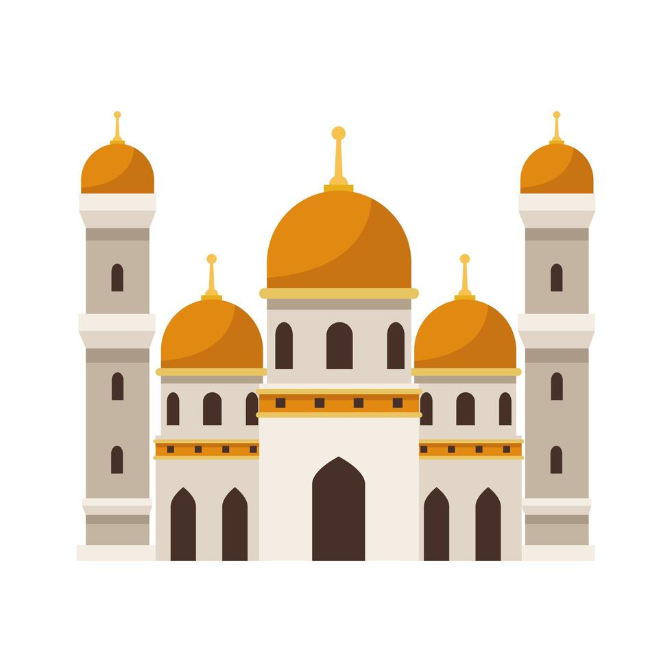 icono del templo de la mezquita vector