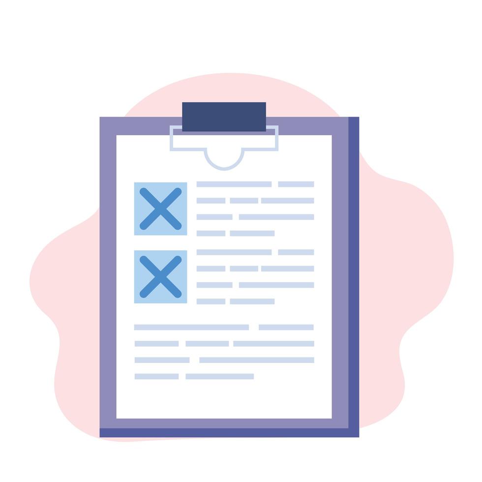 checklist clipboard document isolated icon vector