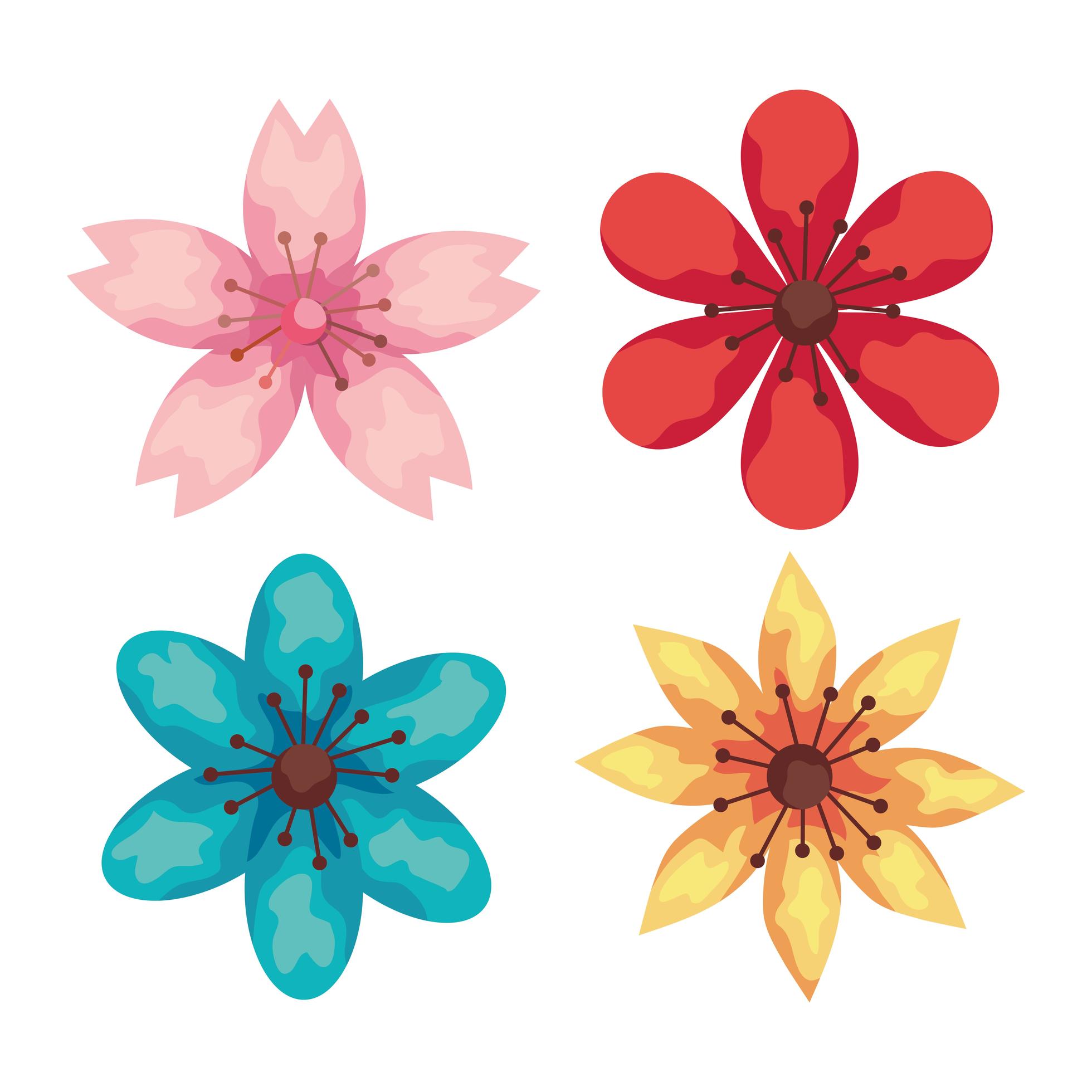 Download bundle of flowers garden plants decoration icons 2495241 Vector Art at Vecteezy