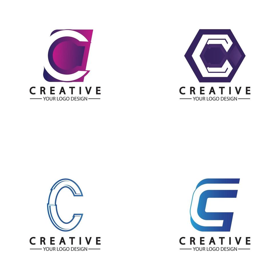 Letter C Logo icon vector illustration design template 2495367 Vector ...