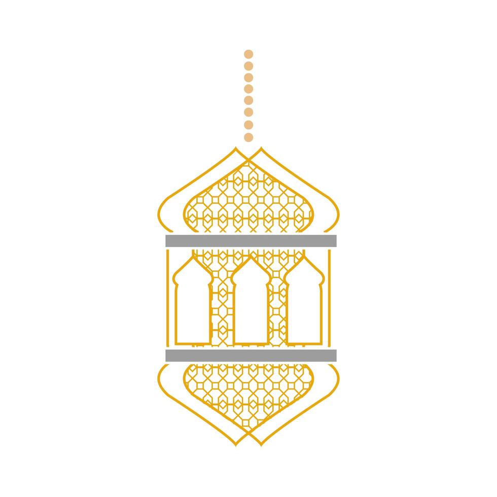 muslim lantern light vector