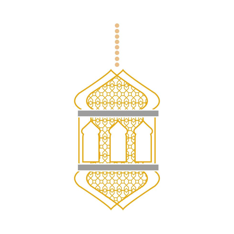 muslim lantern light vector