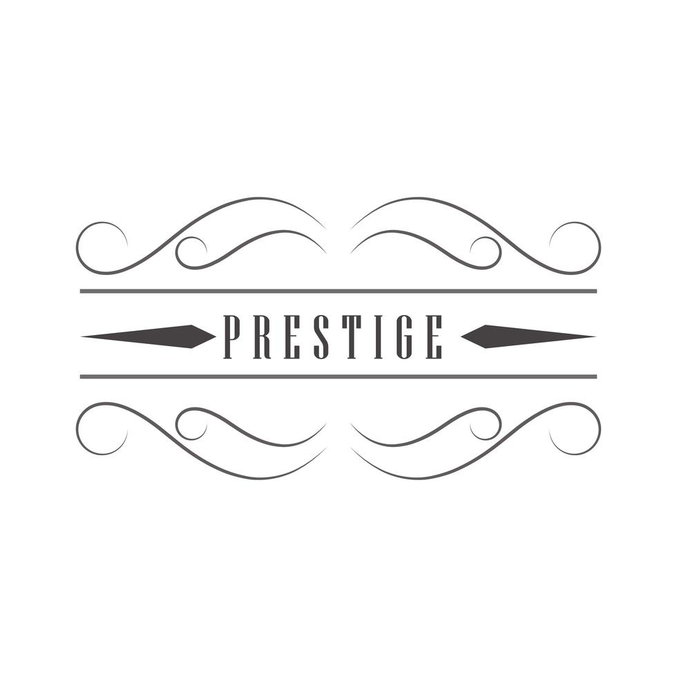 prestige vintage design vector