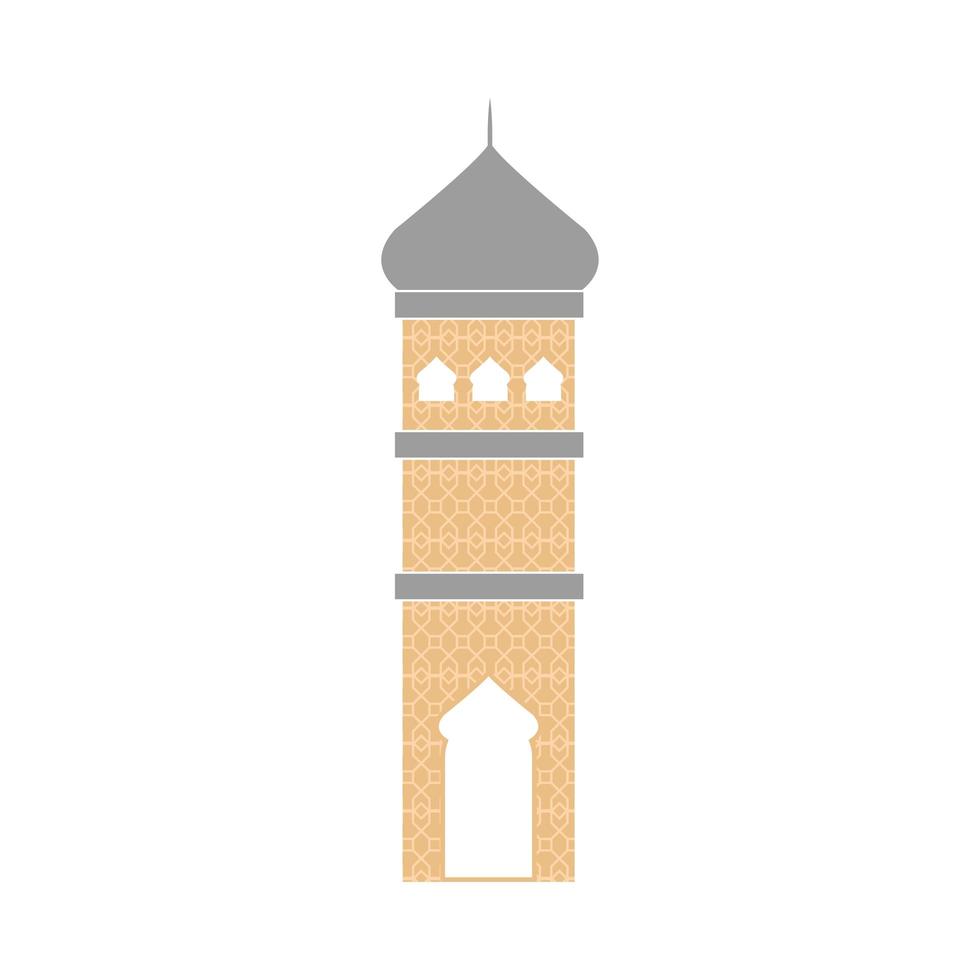 arabic tower architecture vector