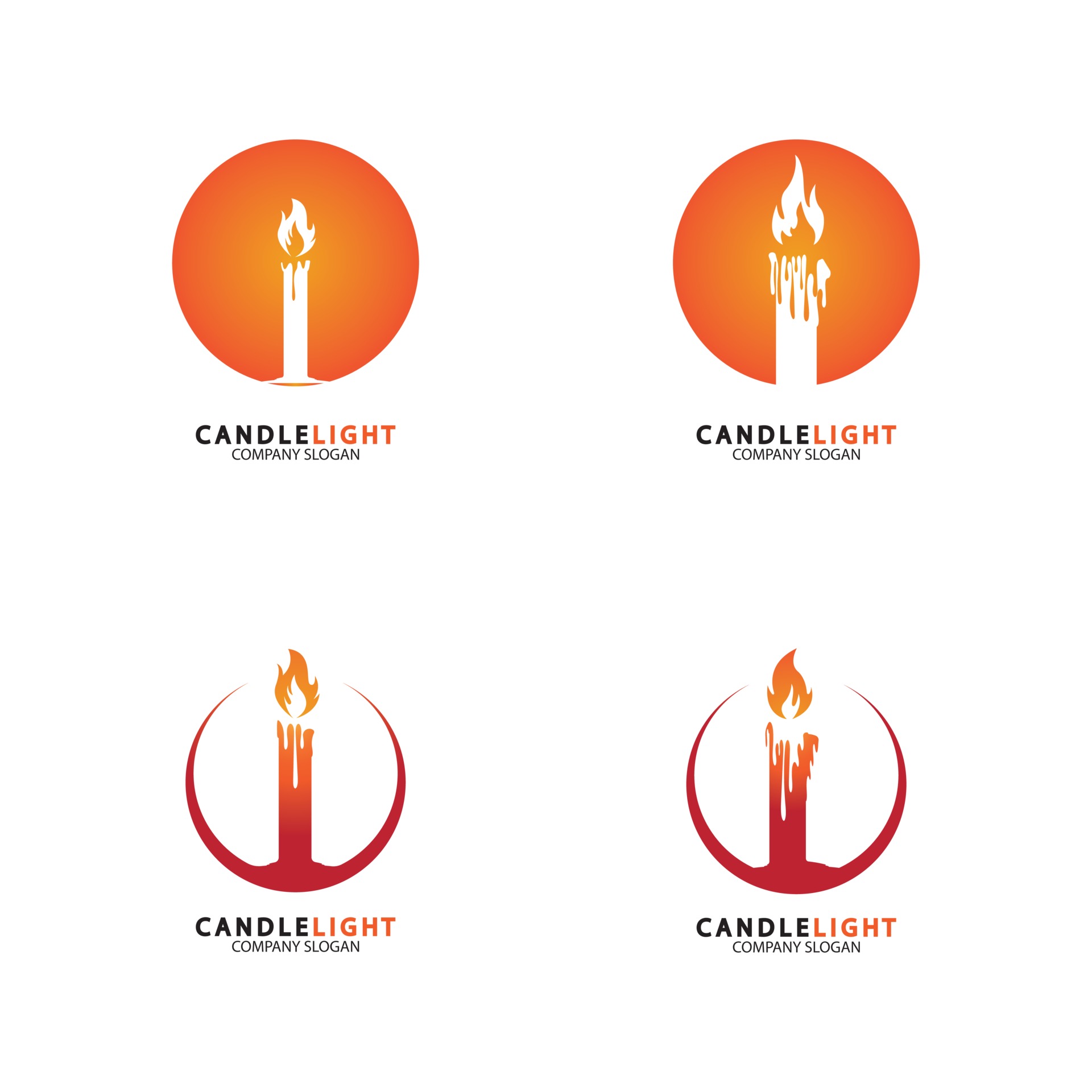 Candle light icon logo design vector template 2495592 Vector Art at