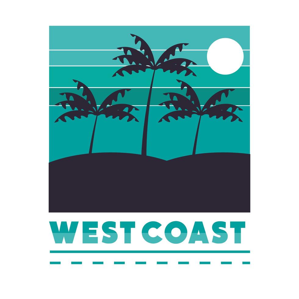 west coast banner vector