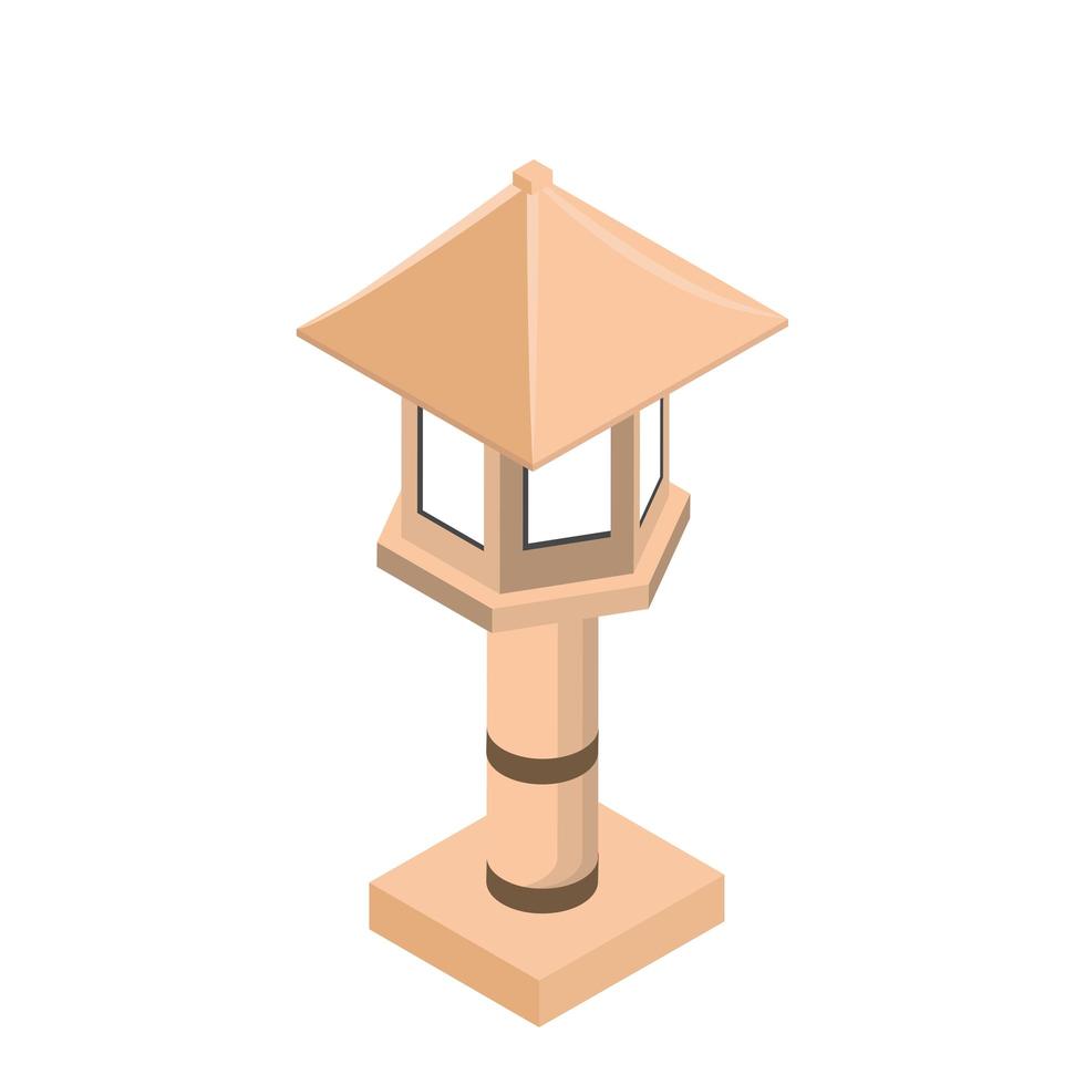 lamp post isometric vector