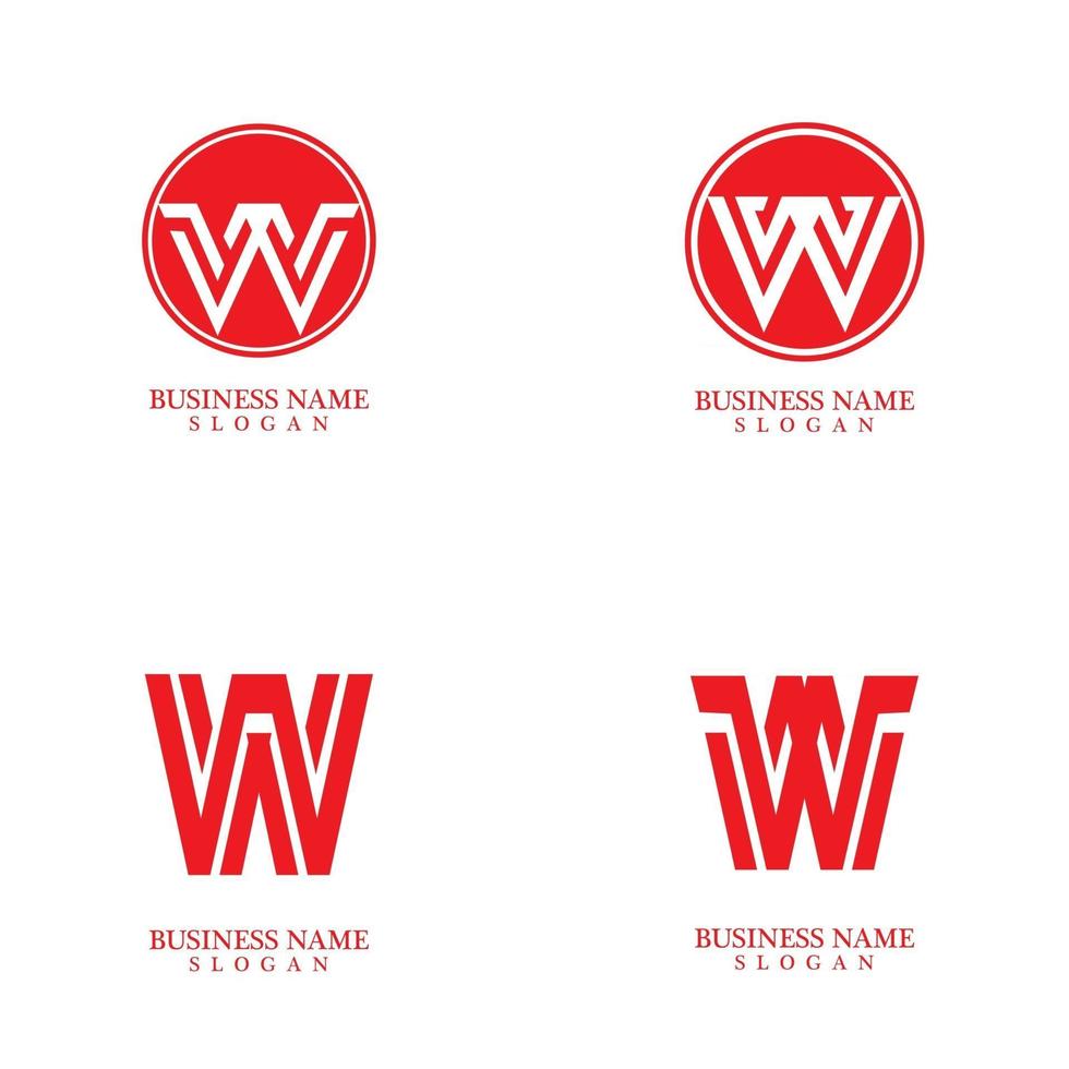 W Letter Logo Business Template Vector icon