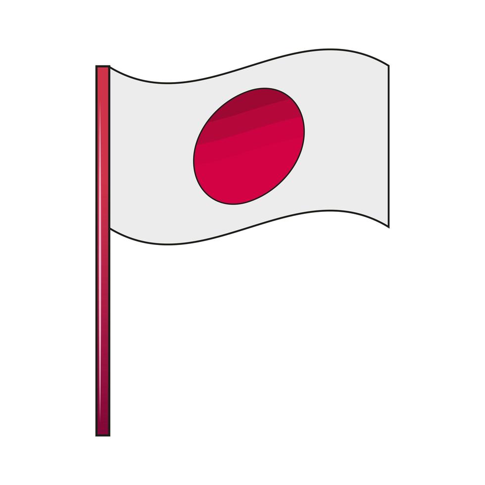 japanese flag symbol vector