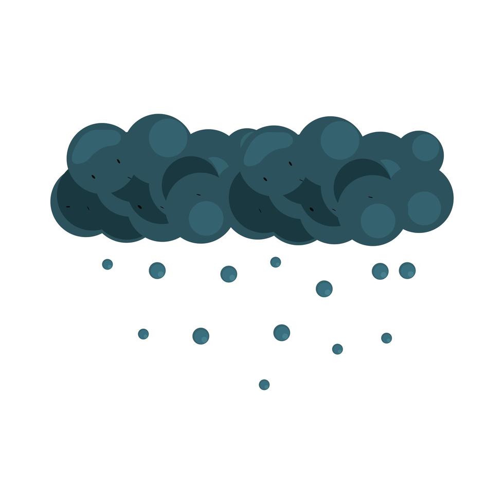 nube de gotas de lluvia natural vector