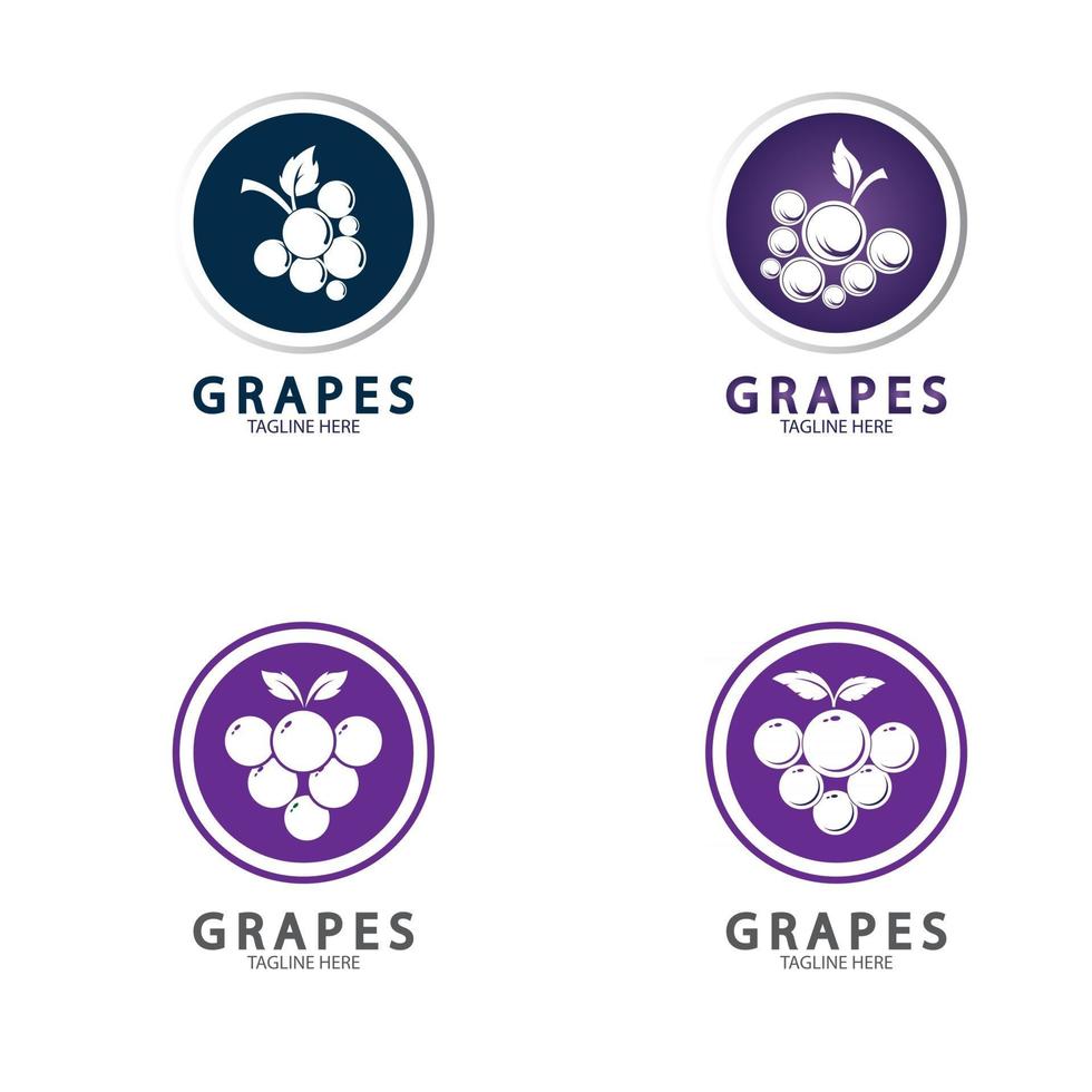 Grapes Vector Logo Icon isolated