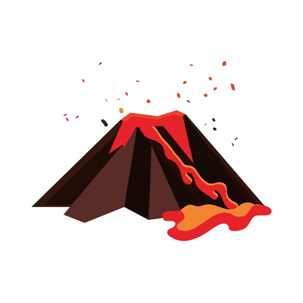 volcán de desastre natural vector