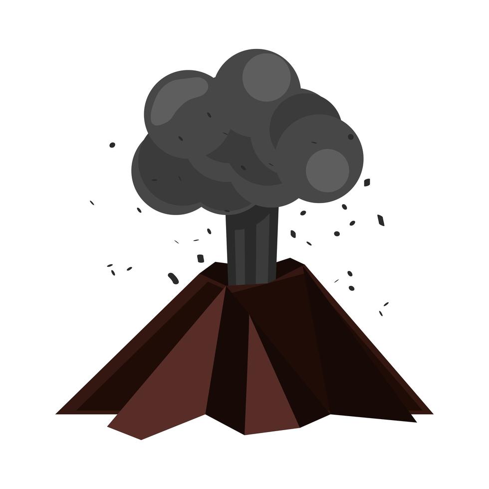 erupción volcánica natural vector