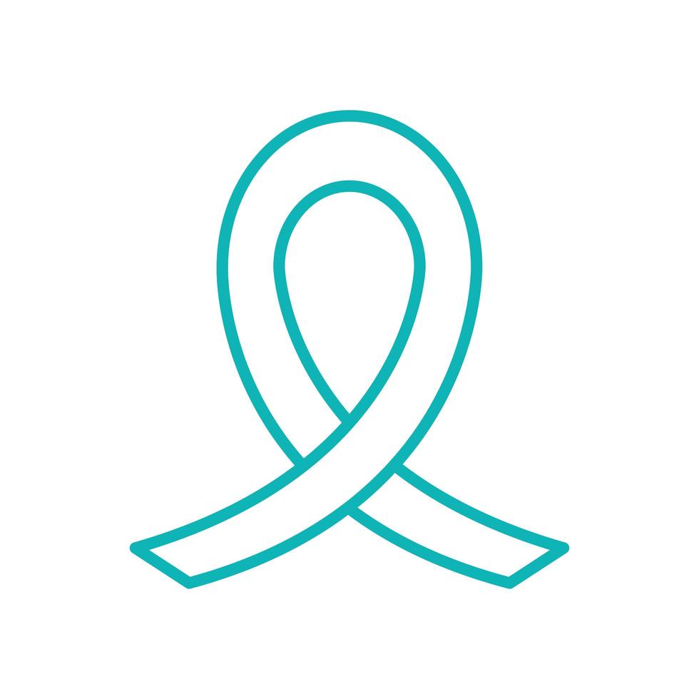 awareness ribbon linear vector