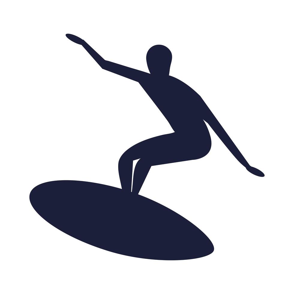 surfer on surfboard vector