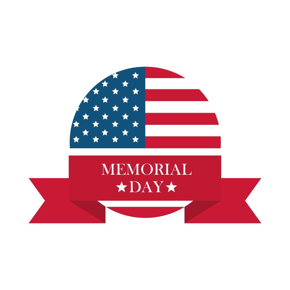 memorial day badge vector