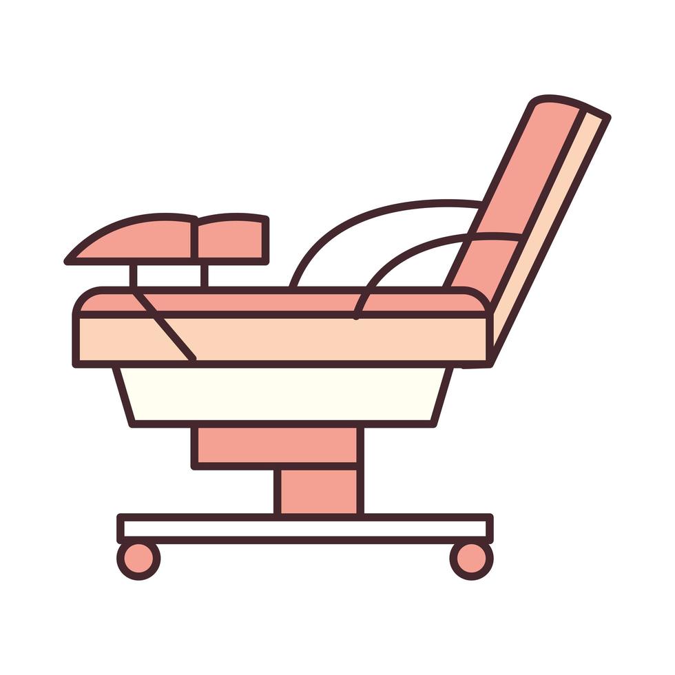 medical chair equipment vector