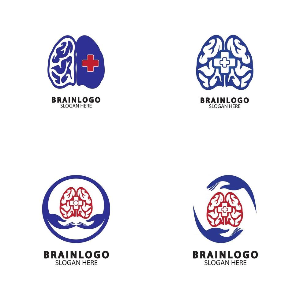 Brain logo designs concept vector