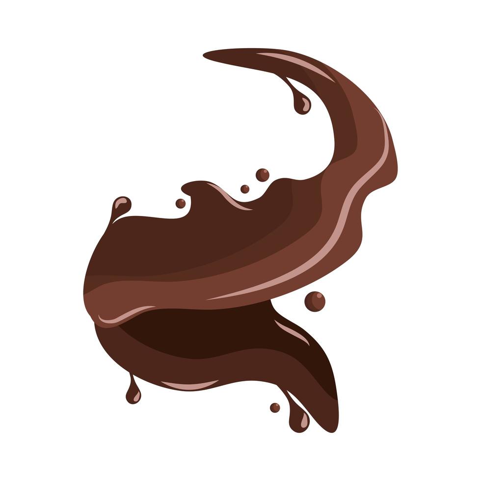 chocolate splash pouring vector