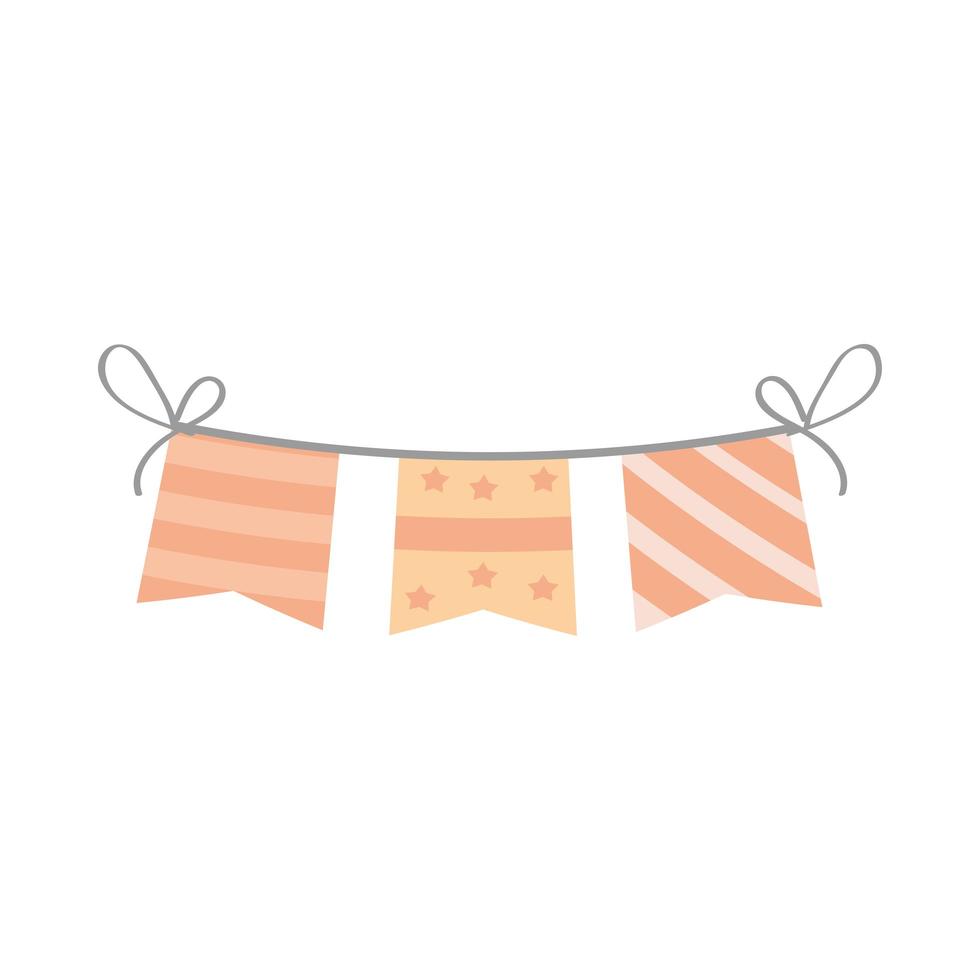 pennants decoration festive vector