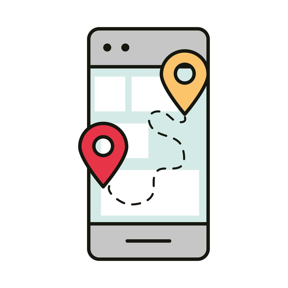 smartphone tracking delivery vector