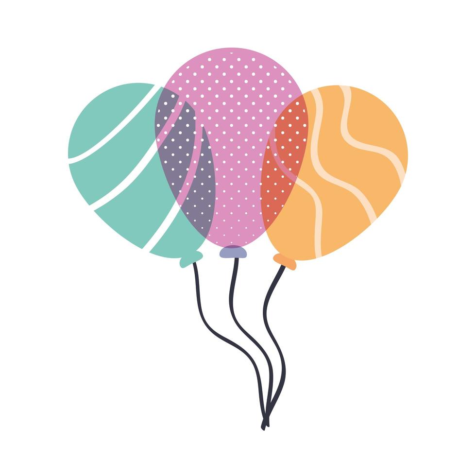 balloons party decoration vector