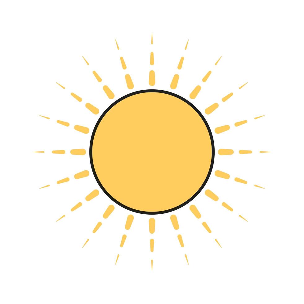 sun summer weather vector