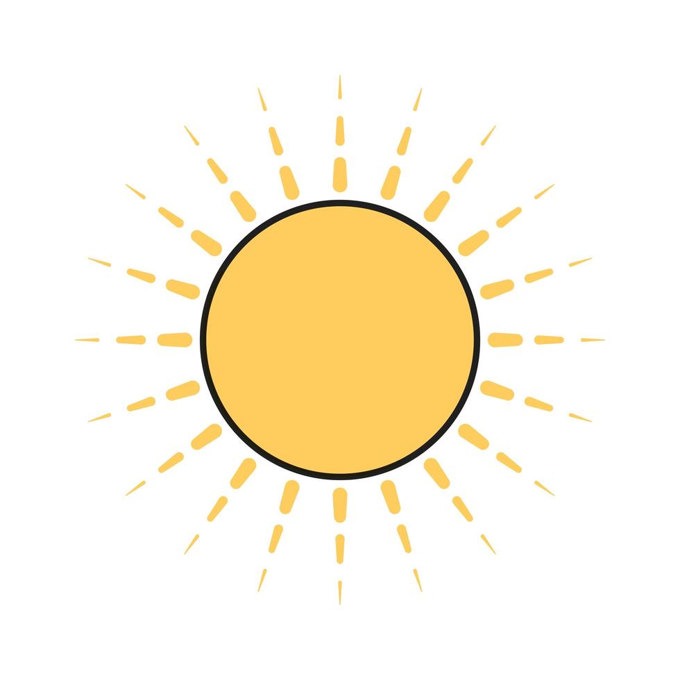 sol clima de verano vector