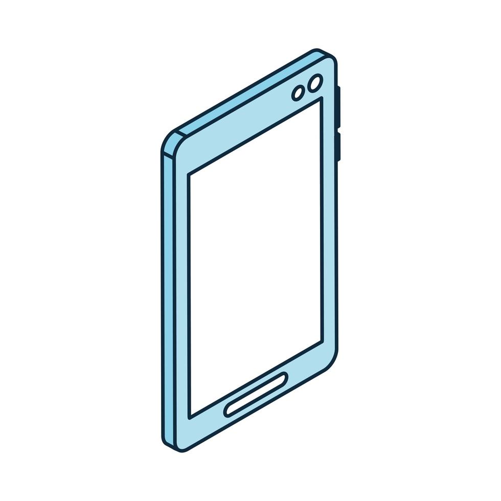 smartphone device isometric vector