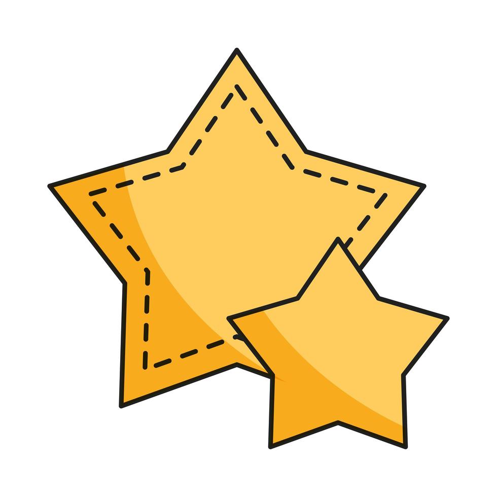 gold stars decoration vector