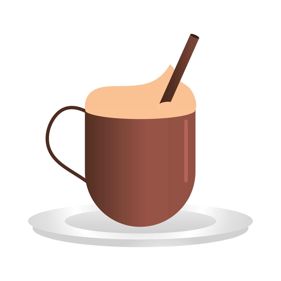 taza de café con leche vector