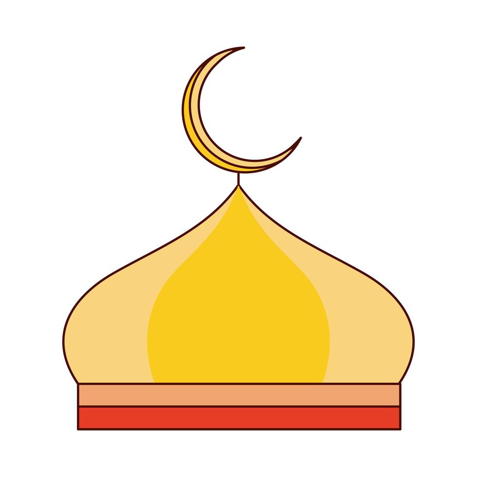 cúpula de la mezquita islámica vector