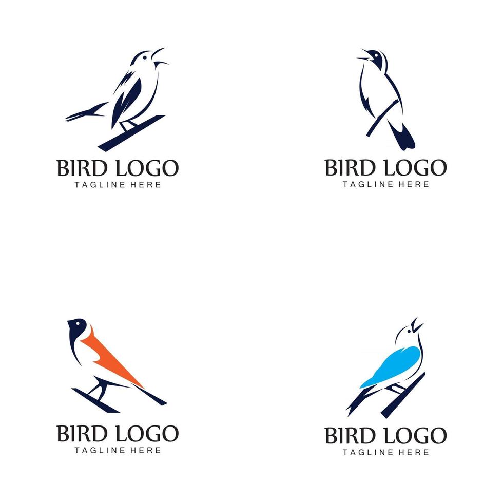 bird logo vector icon design template