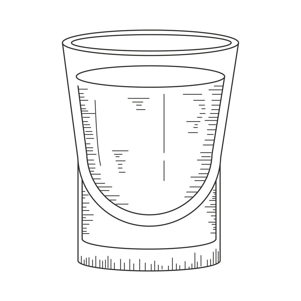 beverage shot glass vector