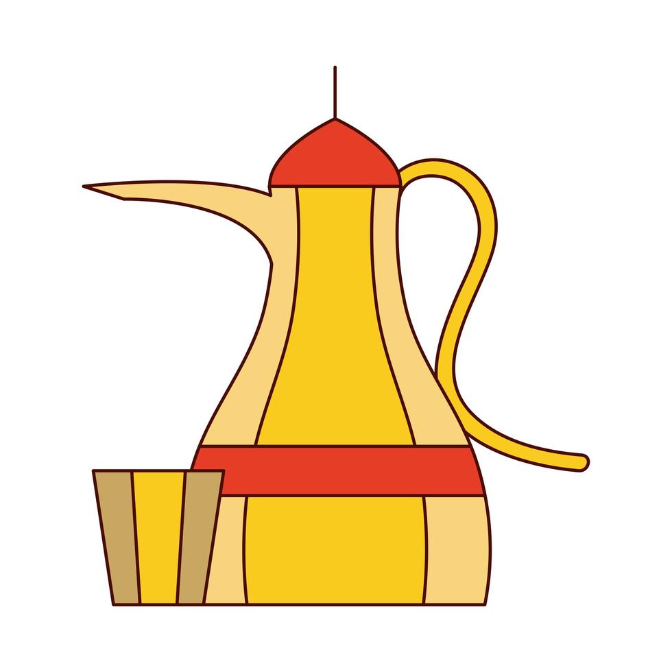 teapot cup cartoon vector