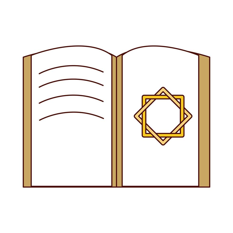 libro del corán islámico vector