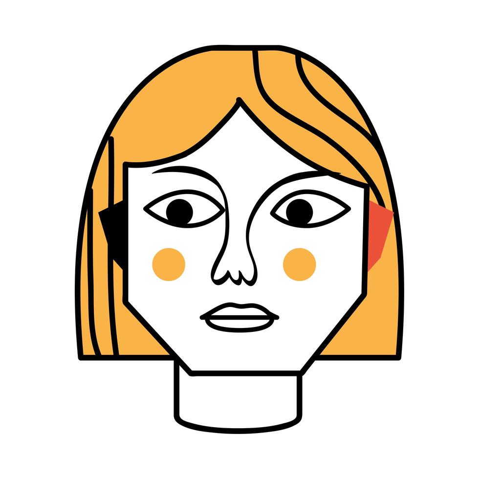 woman abstract face vector