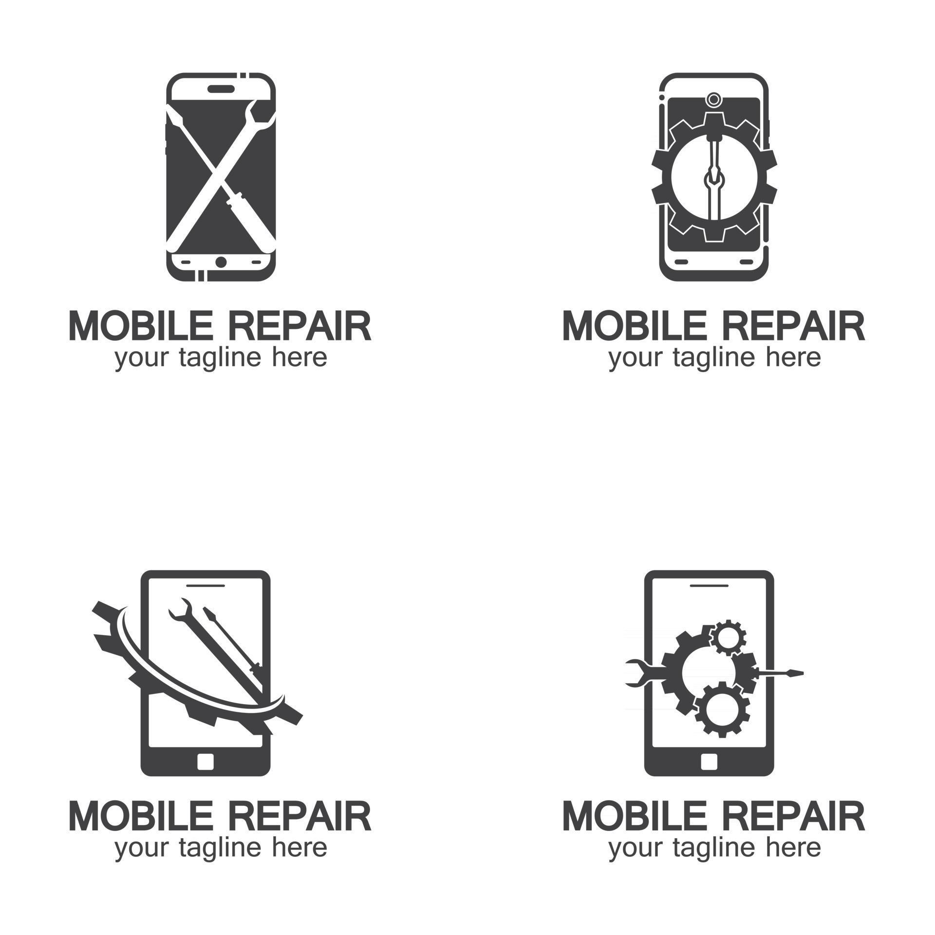 Mobile Phone Repair Logo 2496104 Vector Art at Vecteezy